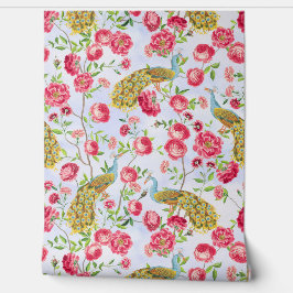 Tropischer Vintager Pfauengarten Rokoko Chinoiseri Tapete