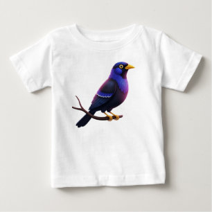 Tropischer Vogel auf einem Ast Baby T-shirt
