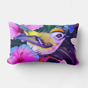 Tropischer Vogel-Blütenkissen Lendenkissen