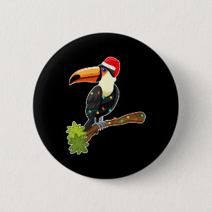 Tropischer Vogel Hawaiianischer Sommer Tukan Weihn Button