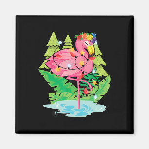 Tropischer Vogel Tier Flamingo Xmas Lichter Weihna Magnet
