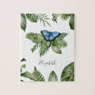 Tropischer Wald Blau Schmetterling Personalisierte