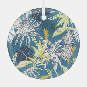 Tropischer Wald: Farbenfrohe Handzeichnung. Ornament Aus Glas