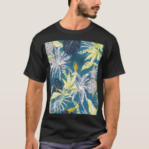 Tropischer Wald: Farbige Handzeichnung. T-Shirt