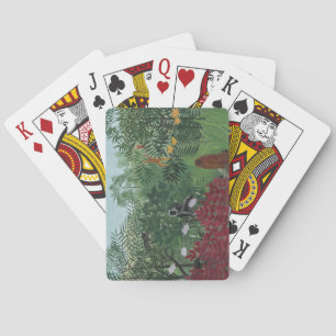 Tropischer Wald mit Affen und Schlange (Rousseau) Spielkarten