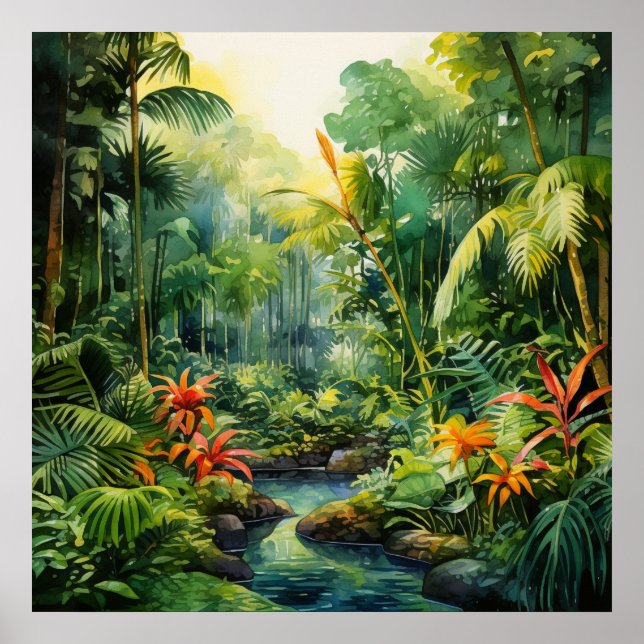 Tropischer Wald Poster (Vorne)