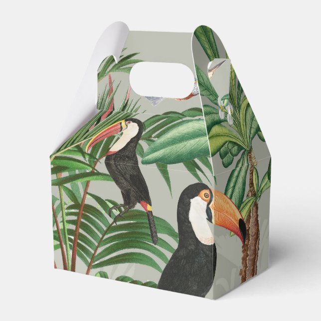Tropischer Wald & Toucan Birds Geschenkschachtel (Vorderseite)