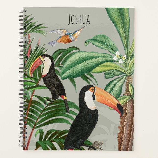 Tropischer Wald & Toucan Birds Planer (Vorderseite)