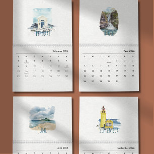 Tropischer Wasserfarbenkalender 2026 Kalender