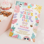 Tropischer Wasserpark Sommer Geburtstagsparty Einladung<br><div class="desc">Tropical Water Park Sommer Geburtstagsparty Einladung Alle Designs sind © PIXEL PERFECTION PARTY LTD</div>