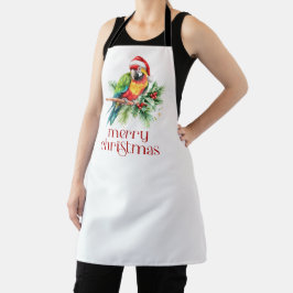 Tropischer Weihnachtsbird Retro Frohe Weihnachten Schürze