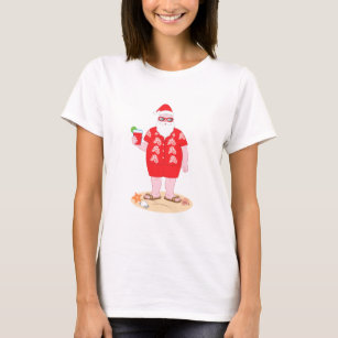 Tropischer Weihnachtsmann T-Shirt