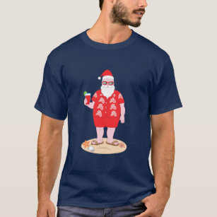 Tropischer Weihnachtsmann T-Shirt