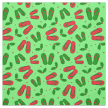 Tropischer Weihnachtsstrand Flip Flops und Holly