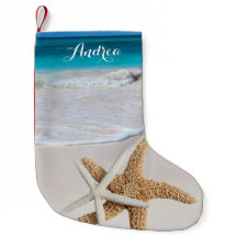 Tropischer Weihnachtsstrand Starfish Strumpf