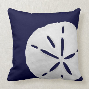 Tropischer weißer Sand Dollar auf dem Blue Beach  Kissen