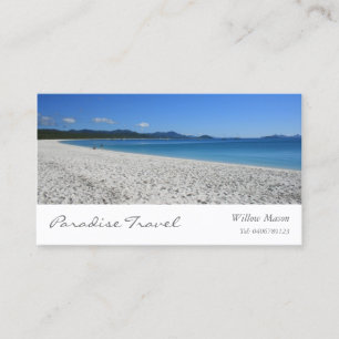 Tropischer weißer Strand, Reise-Visitenkarte Visitenkarte