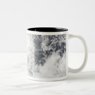 Tropischer Wirbelsturm Daman Zweifarbige Tasse
