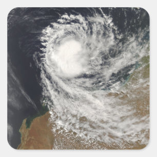 Tropischer Wirbelsturm Ophelia vor Australien Quadratischer Aufkleber