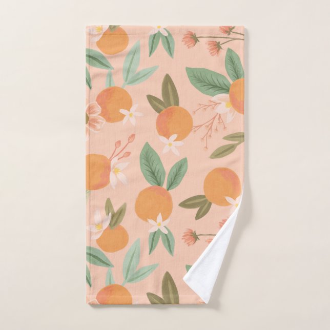 Tropischer Zitrusfrüchtepink Handtuch (Handtuch)