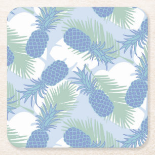 Tropisches Ananas-Ananas-Muster Rechteckiger Pappuntersetzer