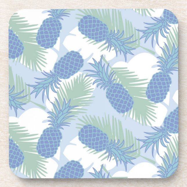Tropisches Ananas-Ananas-Muster Untersetzer (Vorderseite)