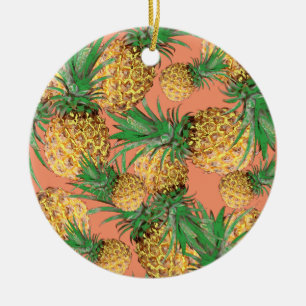 Tropisches Ananas-Muster Keramik Ornament