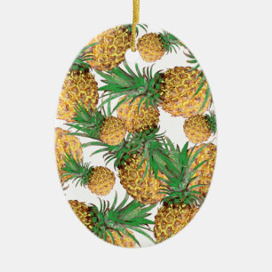 Tropisches Ananas-Muster Keramik Ornament