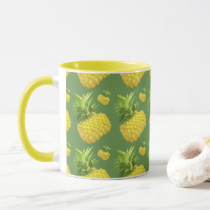 Tropisches Ananas-Muster: Sommer-Frucht-Kunst Tasse