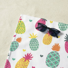 Tropisches Ananas-Muster Strandtuch