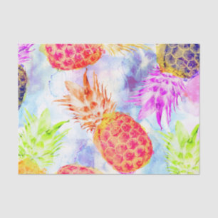 Tropisches Ananas-Muster Wasserfarbe-Dekoupage Seidenpapier