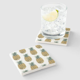 Tropisches Ananas nahtloses Muster Steinuntersetzer