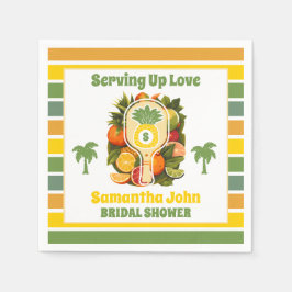 Tropisches Ananas-Pickleball-Brautparty Serviette