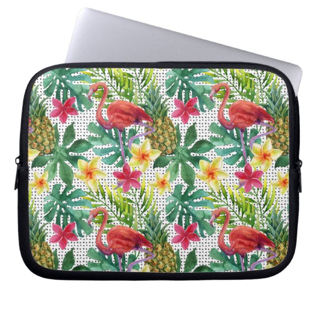 Tropisches Aquarell Laptopschutzhülle (Vorderseite)