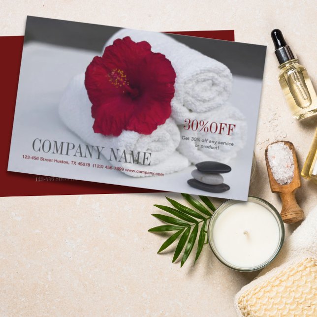 Tropisches Aromatherapie WELLNESS-CENTER Salon Mas Flyer (Von Creator hochgeladen)