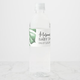 Tropisches Babydusche Wasserflasche-Etikett