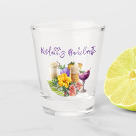 Tropisches Bachelorette-Personalisiert-Shotglas Schnapsglas