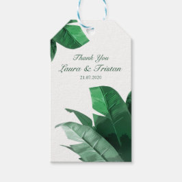 Tropisches Bananenblatt Hochzeit Danke Tags Geschenkanhänger