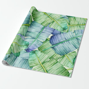 Tropisches Bananenblätter-Muster Geschenkpapier