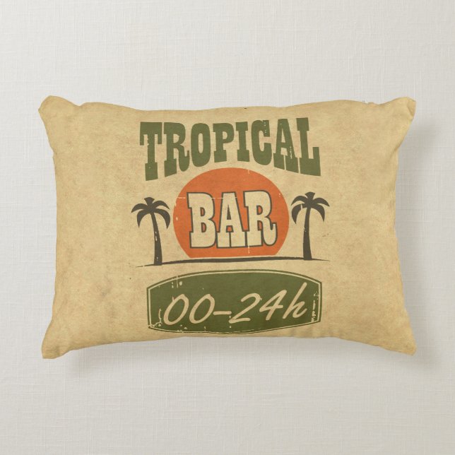 Tropisches Bar Dekokissen (Vorderseite)