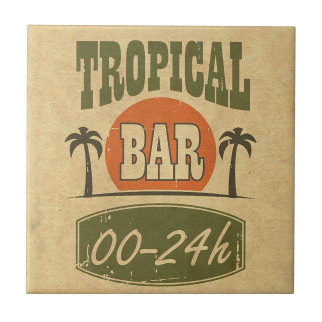 Tropisches Bar Fliese (Vorderseite)