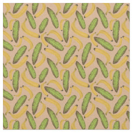 Tropisches Beige Bananenleaf Muster Stoff