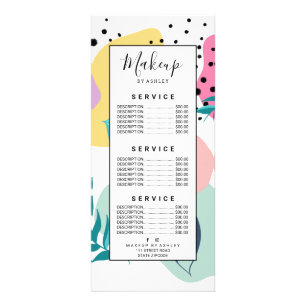 Tropisches Blatmuster der geometrischen Werbekarte