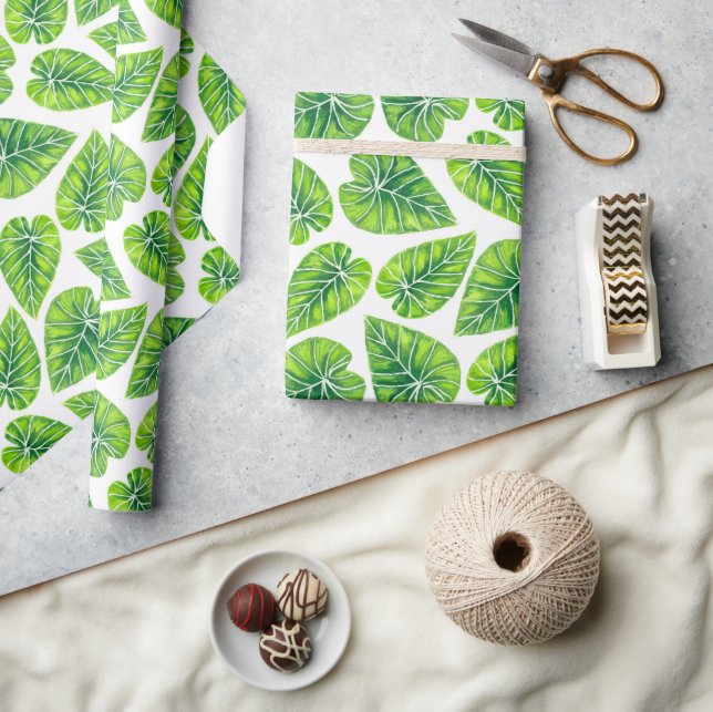 Tropisches Blätter Geschenkpapier (Basteln)