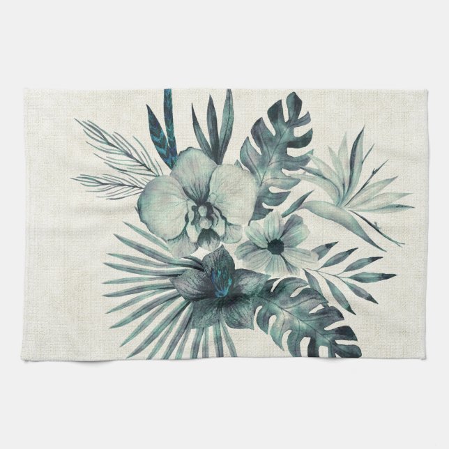 Tropisches Blätter Küchentuch (Horizontal)