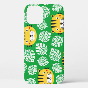 Tropisches Blätter-Tiger-Kind-Muster Case-Mate iPhone Hülle