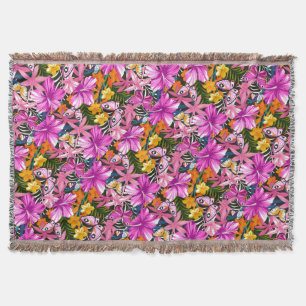 Tropisches Blätter und Blumen Decke