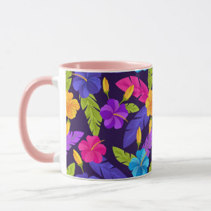 Tropisches Blätter- und Blumenmuster-23857 Tasse
