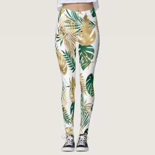 Tropisches Blattmuster Leggings