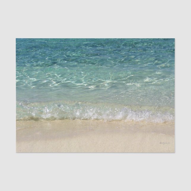 Tropisches blaues Seidenpapier des Ozean-Wasser-2 (Vorderseite)